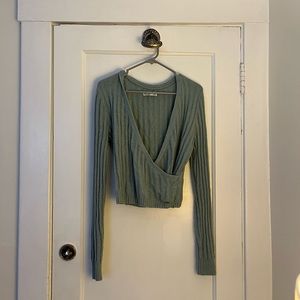 Hollister blue cross over sweater